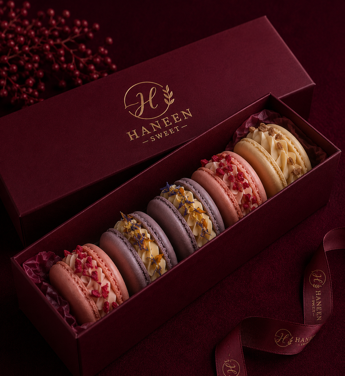 Macarons box (5 pieces )